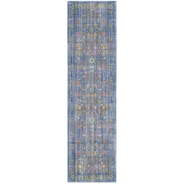 Tatum Craft Inspire Vardagsrumsmatta - 69 X 244 Cm - Blå &amp; Flerfärgad - Polyester - Inomhus - Safavieh