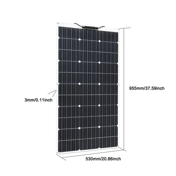 Joustava aurinkopaneeli, 150W, 18V lataus, 12 V 150W Solarkitit