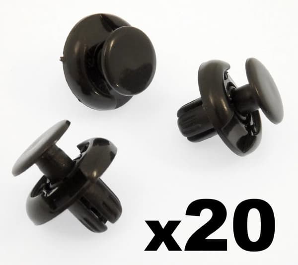 20x Honda 8mm Plastic Wheel Arch Lining Rivet Clips. Trim clips for splashguards