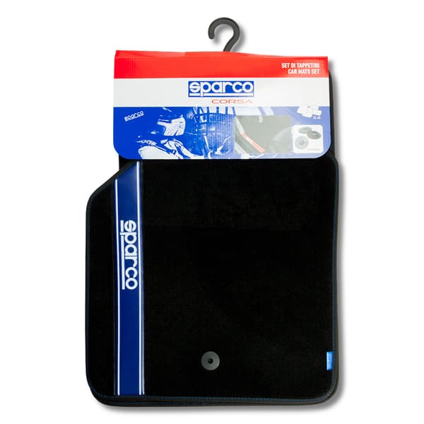 Sparco bilmatta set - Tyg - Blå