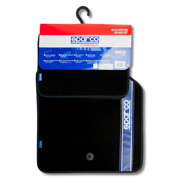 Sparco bilmatta set - Tyg - Blå