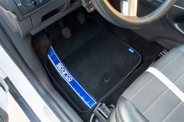 Sparco bilmatta set - Tyg - Blå