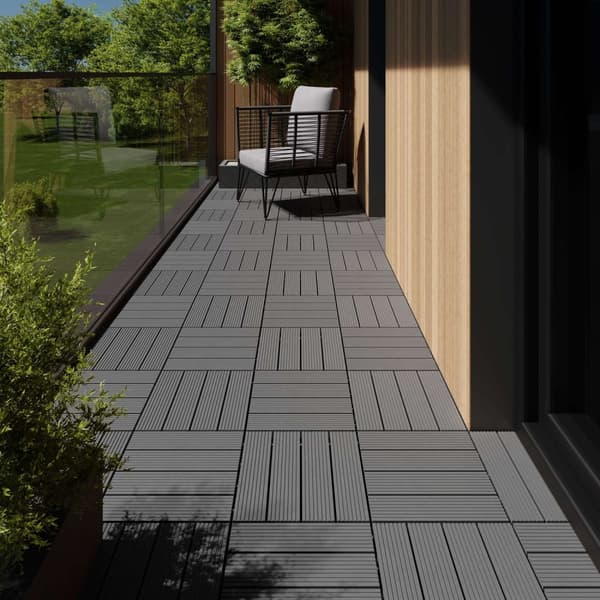 Sæt terrassebrædder Tegulas - grå,Sæt med 11 stk.