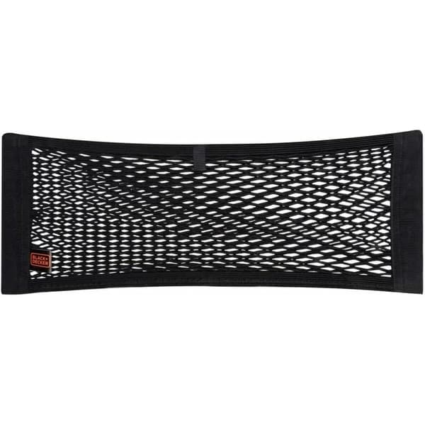 Bilopbevaringsnet Black & Decker Sort 40/50/60/80 x 25 cm 4 Dele