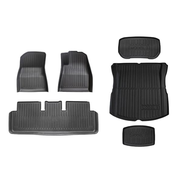 INF 2023-2024 Tesla Model 3 Gulvmattesett - TPE-materiale Right Hand Drive
