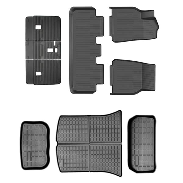 INF Tesla Model Y TPE gulvmatter sett med bagasjeromsmatter og ryggpute 0