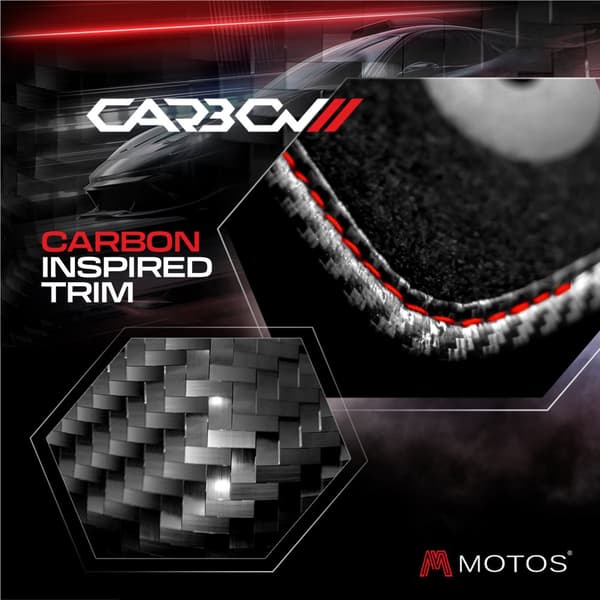 Personlige velourgulvmåtter Carbon Series designet til BMW 6-Series F13 fra 2011