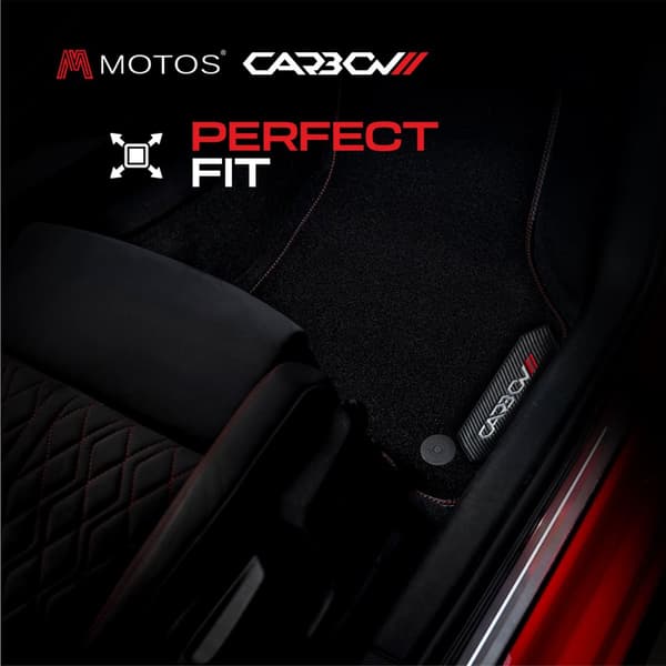 Personlige velourgulvmåtter Carbon Series designet til Mercedes-Benz 190 W201 1982-1993