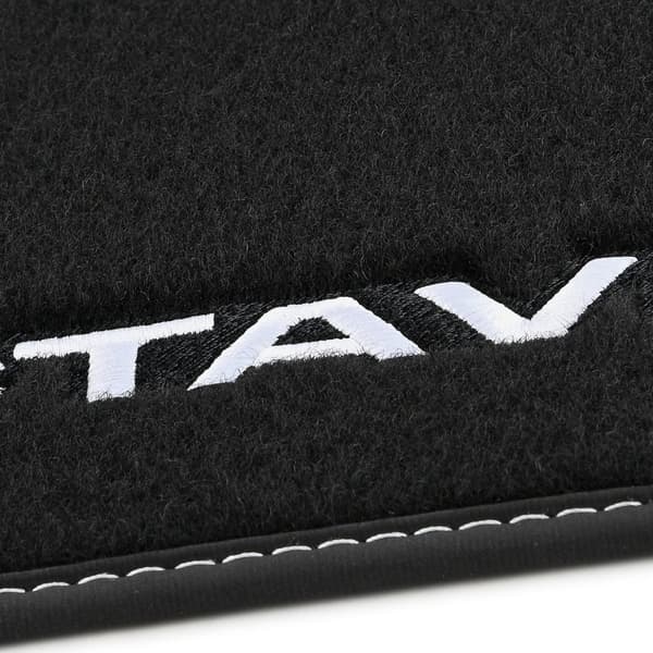 Personlige gulvmåtter i velour designet til Skoda Octavia I 1996-2004 2 dyvler til fastgørelse