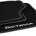 Miniatyrbillede 3 af 7: Personlige gulvmåtter i velour designet til Skoda Octavia II 2008-2012 efter ansigtsløftning, 4 plug-in-fastgørelseselementer