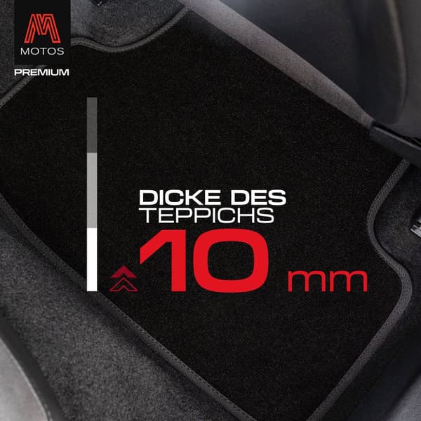 Personlige gulvmåtter i velour designet til Kia Picanto II 2011-2017