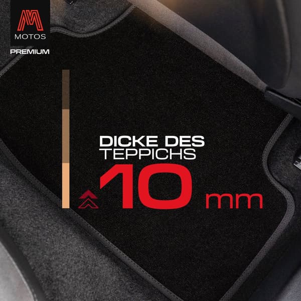 Personlige gulvmåtter i velour designet til Peugeot 208 I 2012-2019