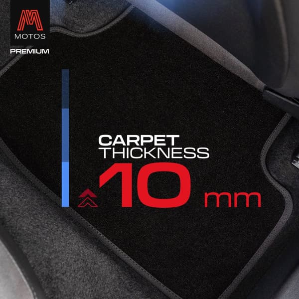 Personlige gulvmåtter i velour designet til Opel Agila A 2002-2008 efter ansigtsløftning, 4 plug-in-fastgørelseselementer