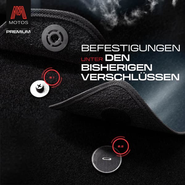 Personlige gulvmåtter i velour designet til Ford Focus IV fra 2018
