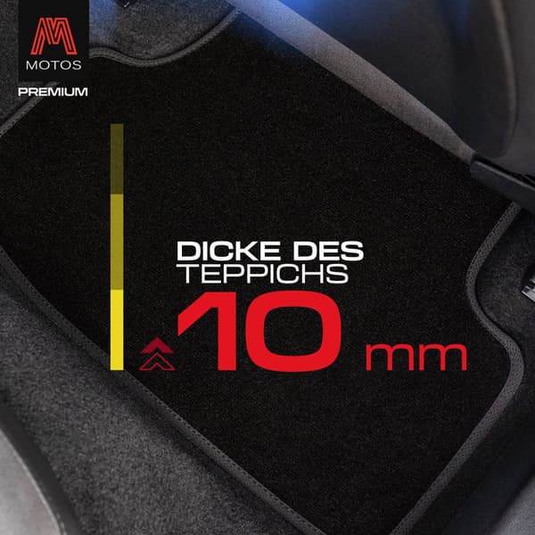 Personlige gulvmåtter i velour designet til Peugeot 208 II fra 2019 Hatchback