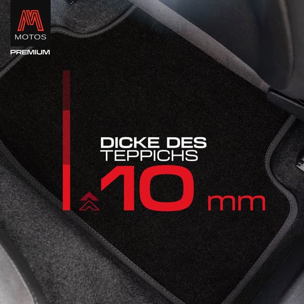Personlige gulvmåtter i velour designet til Jaguar XF I (X250) 2008-2015 2WD