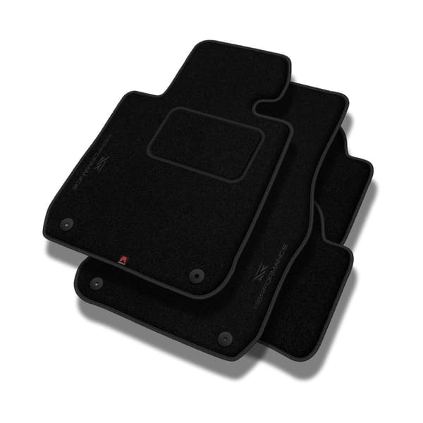 Personliga golvmattor i velour avsedd för Suzuki Swift IV 2005-2010 3 dörrar, 4 plug-in-fästen