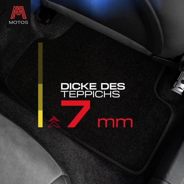 Personlige gulvmåtter i velour designet til Peugeot Expert II 2006-2016