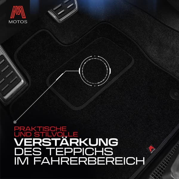 Personlige gulvmåtter i velour designet til BMW 3-Series E46 1998-2007