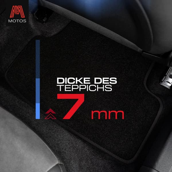 Personlige gulvmåtter i velour designet til Kia Picanto II 2011-2017