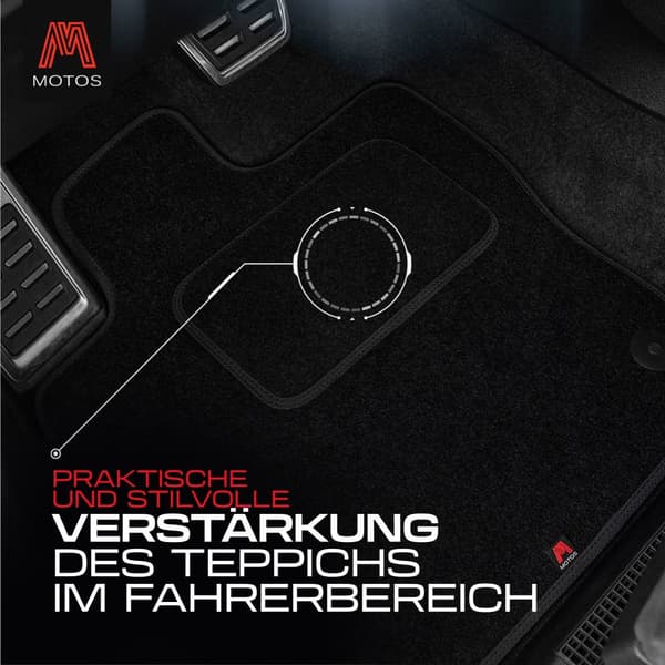 Personlige gulvmåtter i velour designet til Mercedes-Benz S-Klasse W221 2005-2013 Kort version