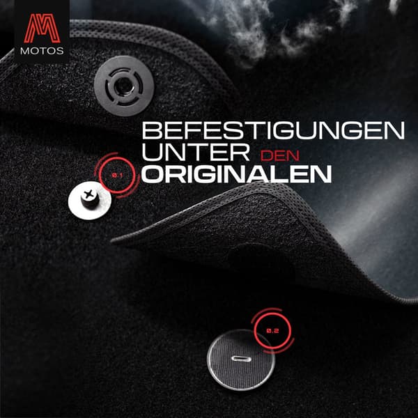 Personlige gulvmåtter i velour designet til Mercedes-Benz S-Klasse W221 2005-2013 Kort version