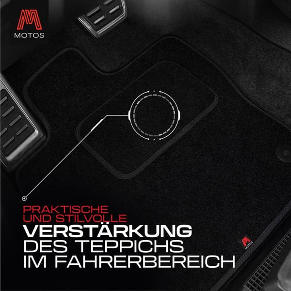 Personlige gulvmåtter i velour designet til Mercedes-Benz S-Klasse W221 2005-2013 Kort version