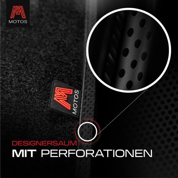 Personlige gulvmatter i velour designet til Opel Meriva A 2002-2010 4 plug-in-fastgorelseselementer