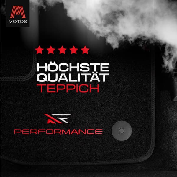 Personlige gulvmatter i velour designet til Opel Meriva A 2002-2010 4 plug-in-fastgorelseselementer