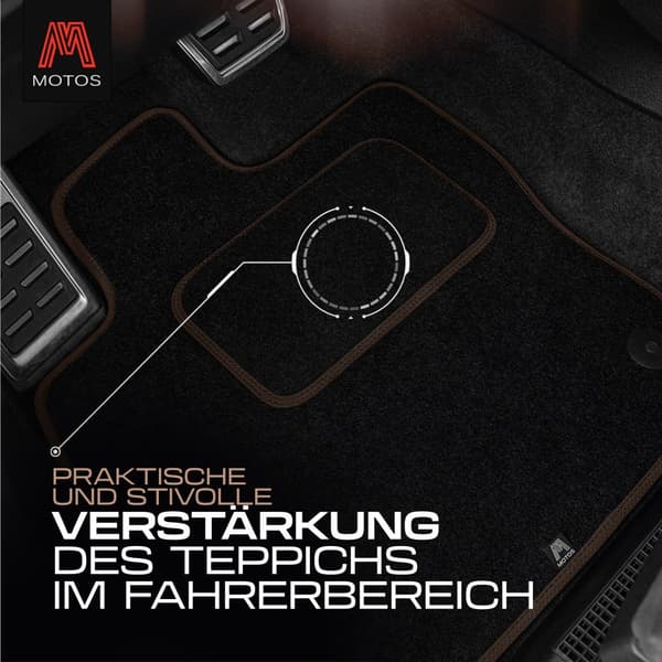 Personlige gulvmåtter i velour designet til Mercedes-Benz S-Klasse W116 1972-1980