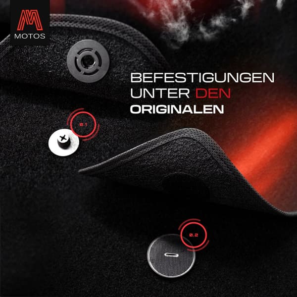 Personlige gulvmåtter i velour designet til Fiat 500L fra 2012