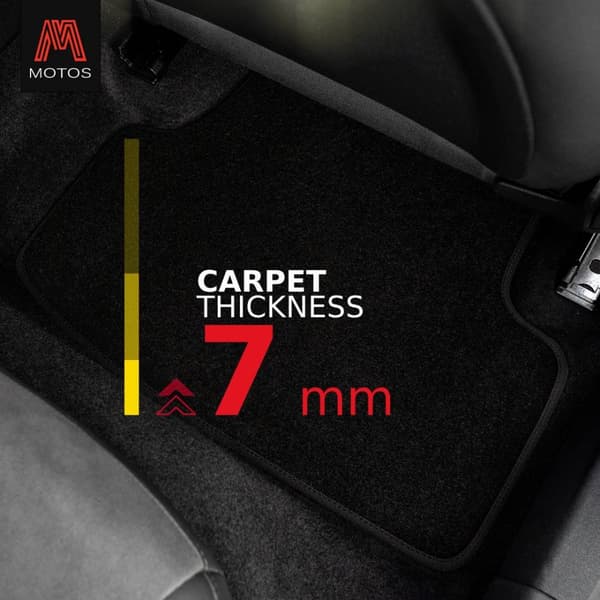 Personlige gulvmåtter i velour designet til Kia Carens II 2002-2006