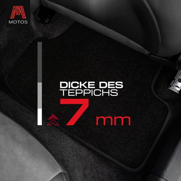 Personlige gulvmåtter i velour designet til Jeep Cherokee III (KJ) 2001-2007