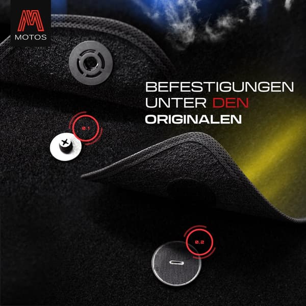 Personlige gulvmåtter i velour designet til Mercedes-Benz V-Klasse W447 fra 2014