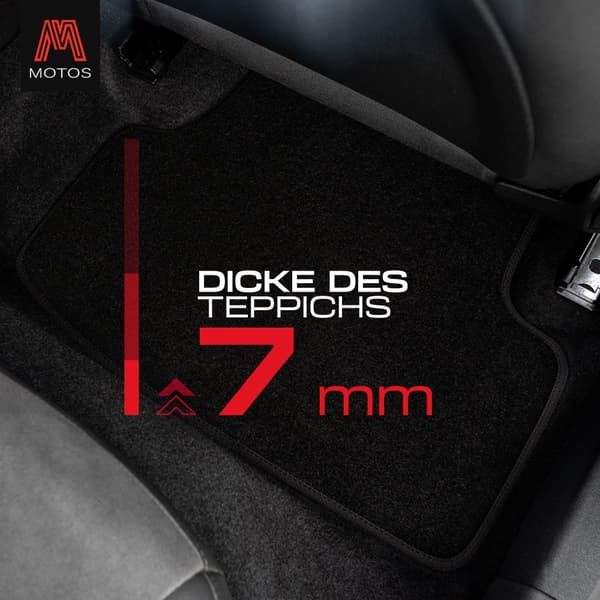Personlige gulvmåtter i velour designet til Dodge Caliber 2006-2011