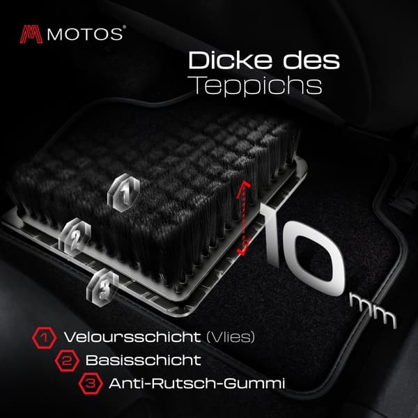 Premium velour-bilmåtter designet til Audi A4 B6 2000-2006