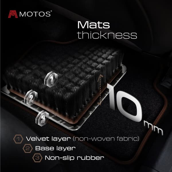 Velours Premium førermåtte i 1 stykke beregnet til Chrysler 300C II 2011-2023