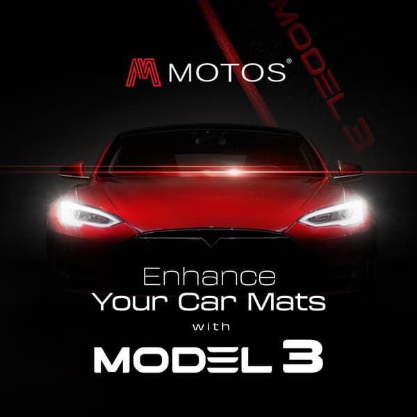 Personlige gulvmåtter i velour designet til Tesla Model 3 fra 2017 med bagagerumsmåtte foran