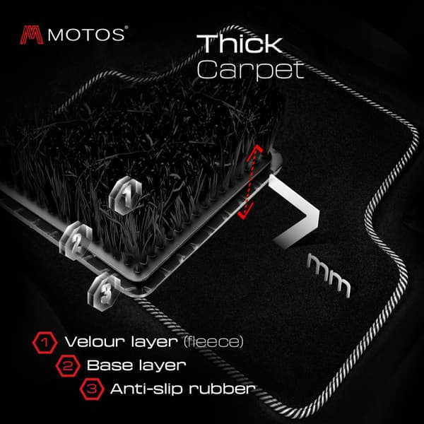 Standard velour-bilmåtter designet til Audi TT 1998-2006