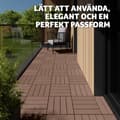 Miniatyrbild 7 av 9: Golvplattor Tegulas, WPC med träutseende - brun, Uppsättning av 11