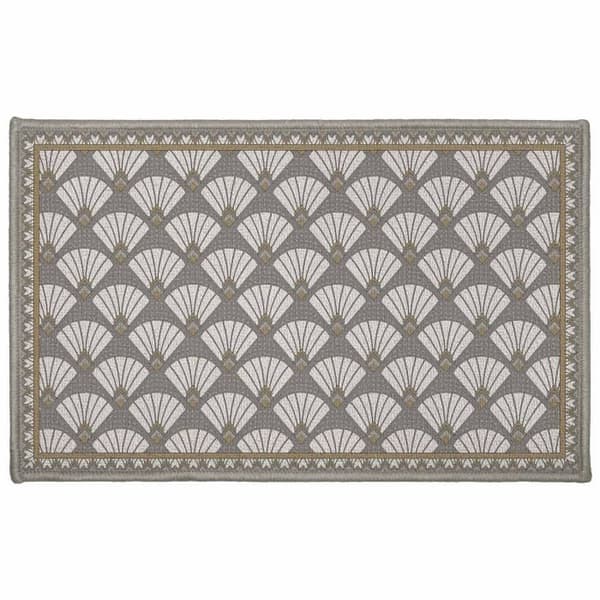 Dekorativ matta - L3C - Rektangel 50 x 80 cm - Art Deco-tryck - Chic - Grå