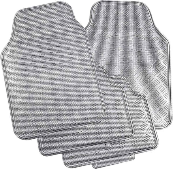 Rootz Universal Car Lattiamattosarja - PVC-automatot - Vedenpitävä - Kaikki vuodenajat - 69cm x 45cm/42cm x 45cm - Liukumaton - Mutaa hylkivä