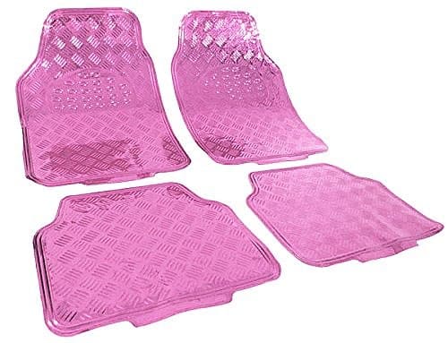 Rootz aluminiums bilmåtter - gulvbelægninger til køretøjer - Universal pasform - Kraftig PVC - Vejrbestandig - 69 cm x 49 cm & 46 cm x 47 cm