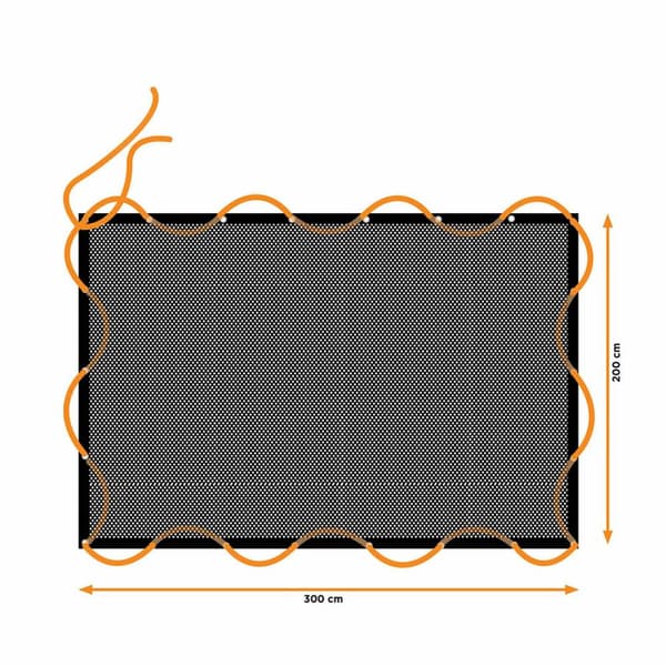 Slæbenet Black & Decker 2 x 3 m Plastik