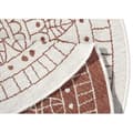 Miniatyrbild 4 av 4: Modern och geometrisk tvillingmatta, rund, brun, 140x140 C96-474536