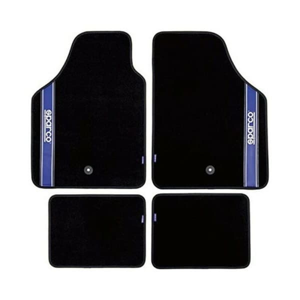 Set med bilgolvmattor Sparco Strada 2012 B Universal Svart/Blå (4 pcs)