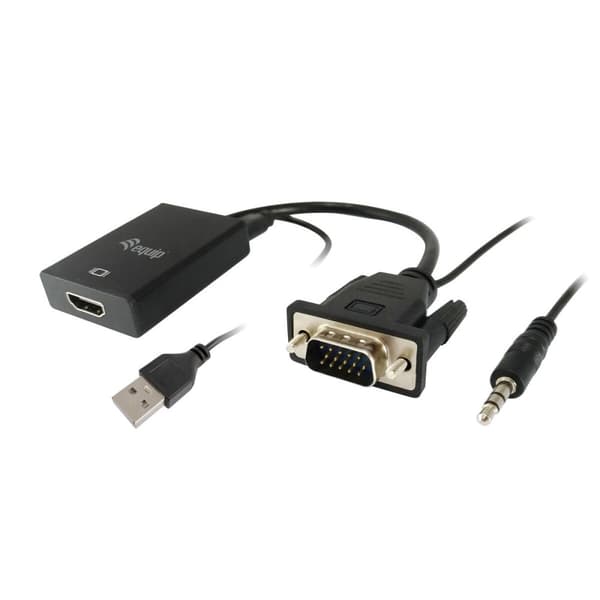 VGA till HDMI med Audio Adapter Equip 119038 Svart