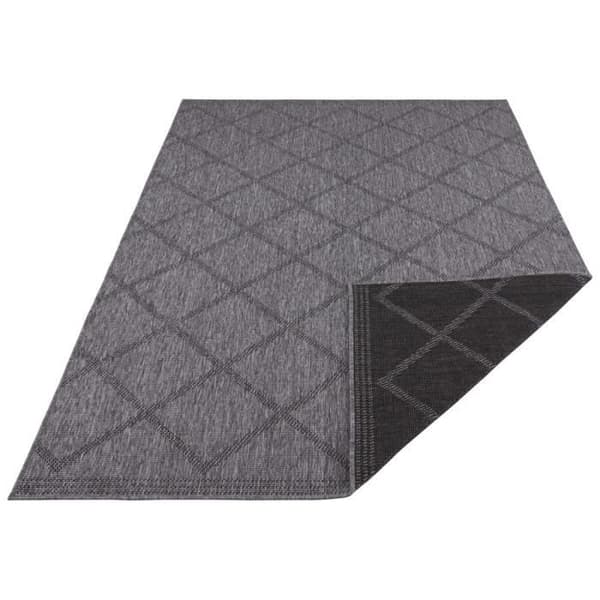 Twin Supreme modern och geometrisk vändbar matta, svart - antracit, 120x170