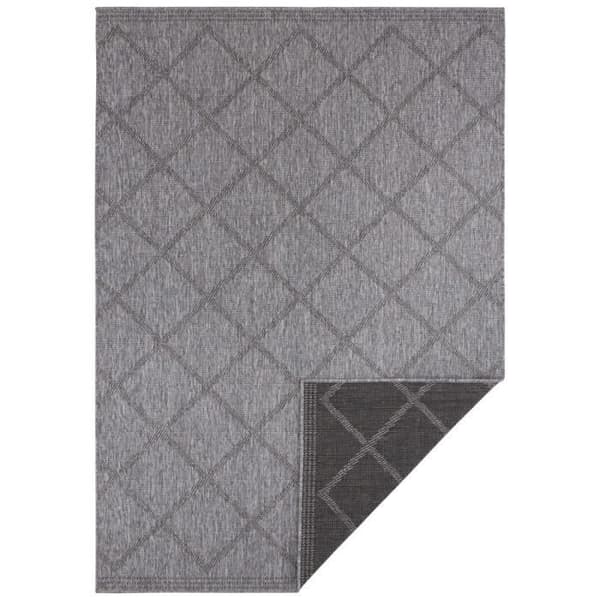 Twin Supreme modern och geometrisk vändbar matta, svart - antracit, 120x170