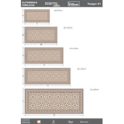 Vilber Gran Chef Tanger Vinylmatta, 75 x 180 x 3 cm, Brun Gran Chef Tanger